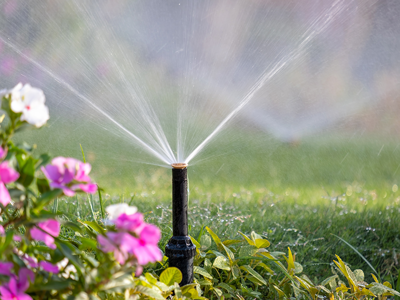 insuficiente en los aspersores |